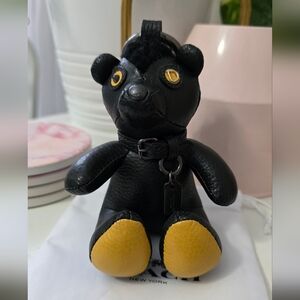 ❌SOLD❌Coach Leather Bear Charm "Fuzz"